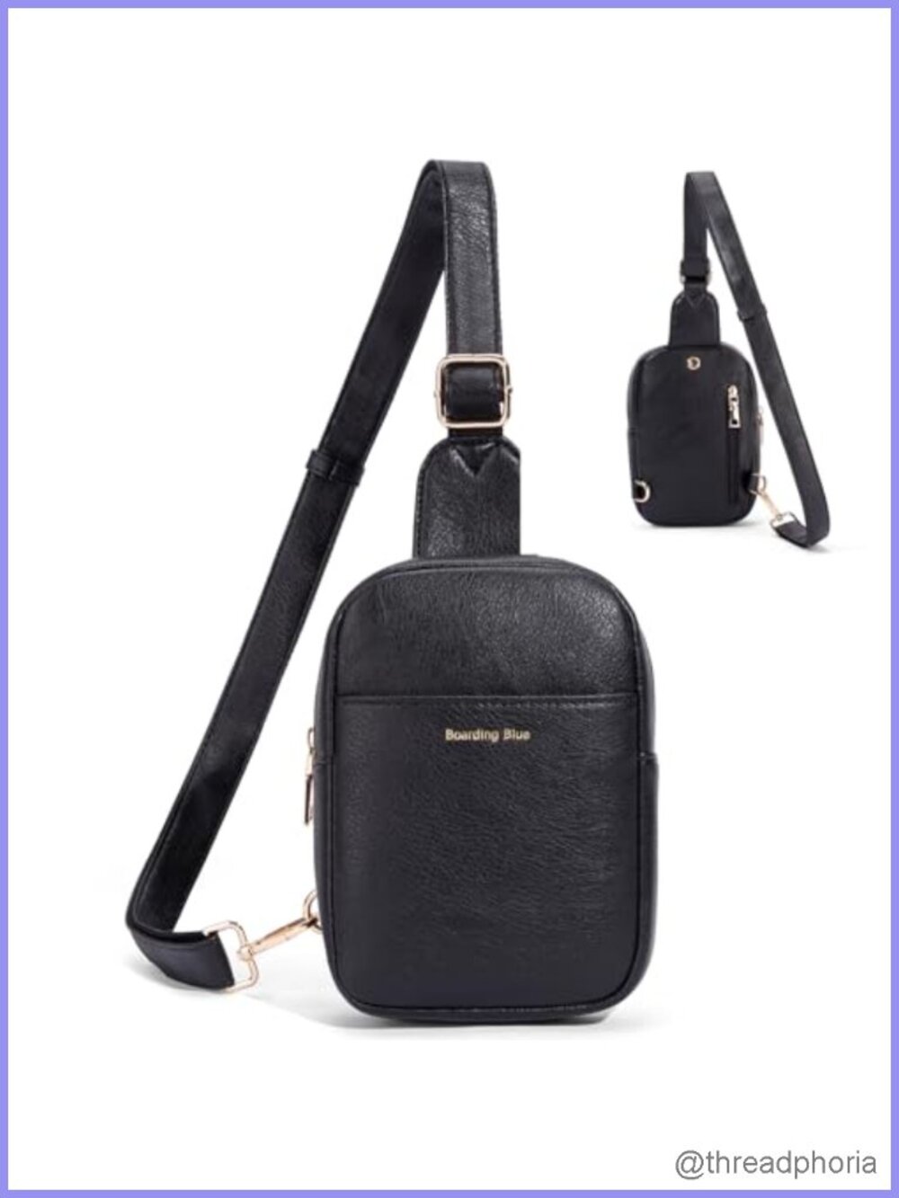 Women's Anti-Theft Crossbody Sling Bag Faux Leather Travel Purse